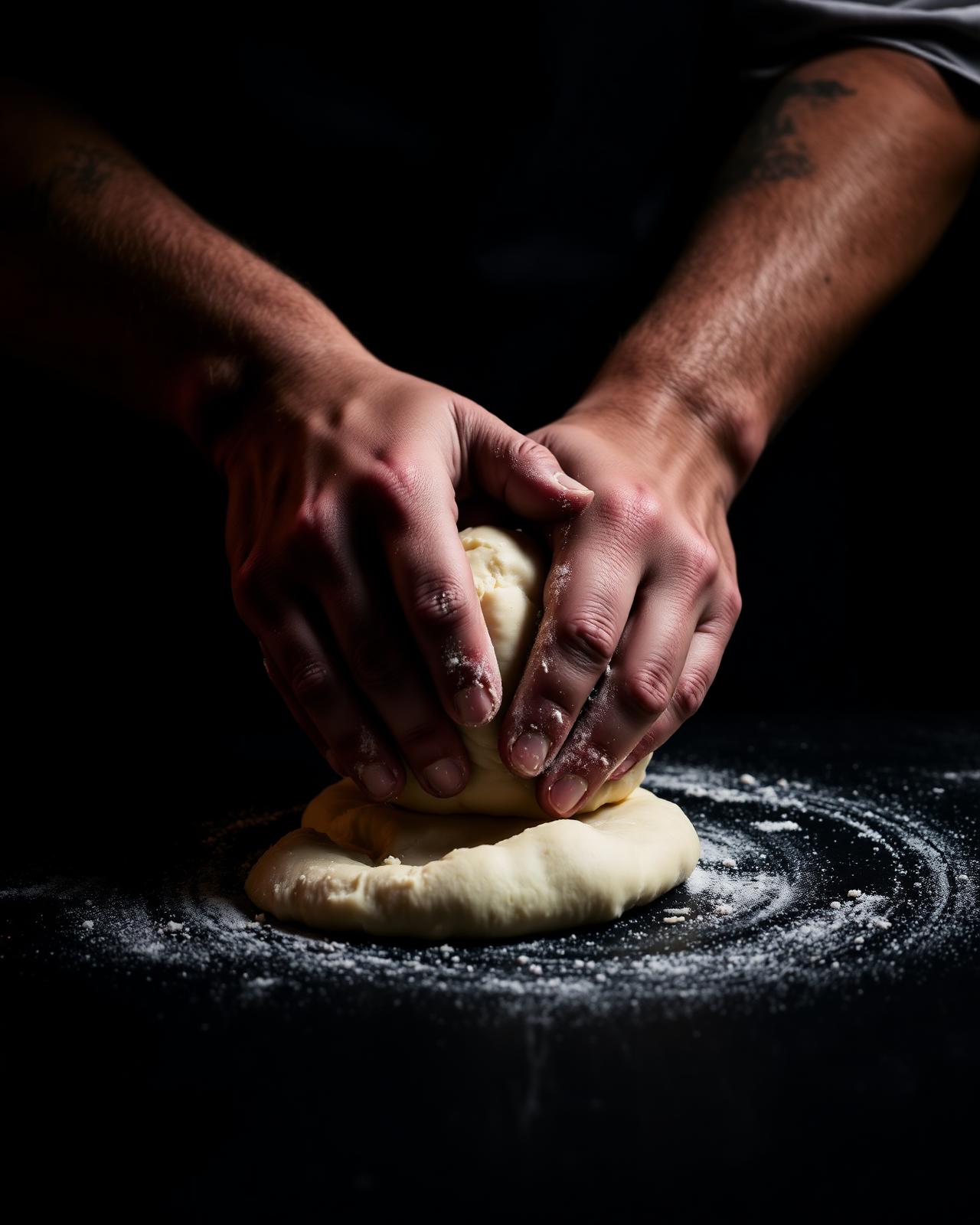 Chef knetet Teig